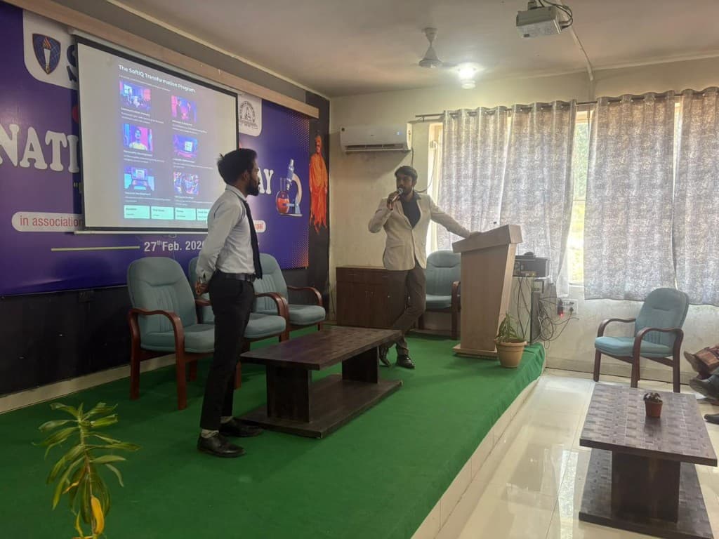 SoftIQ Transformation Program presented on stage at a seminar